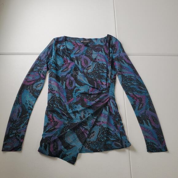 Y2K Fairy Grunge Whimsigoth INC Shirt Womens Large Blue Purple Abstract - Picture 1 of 7